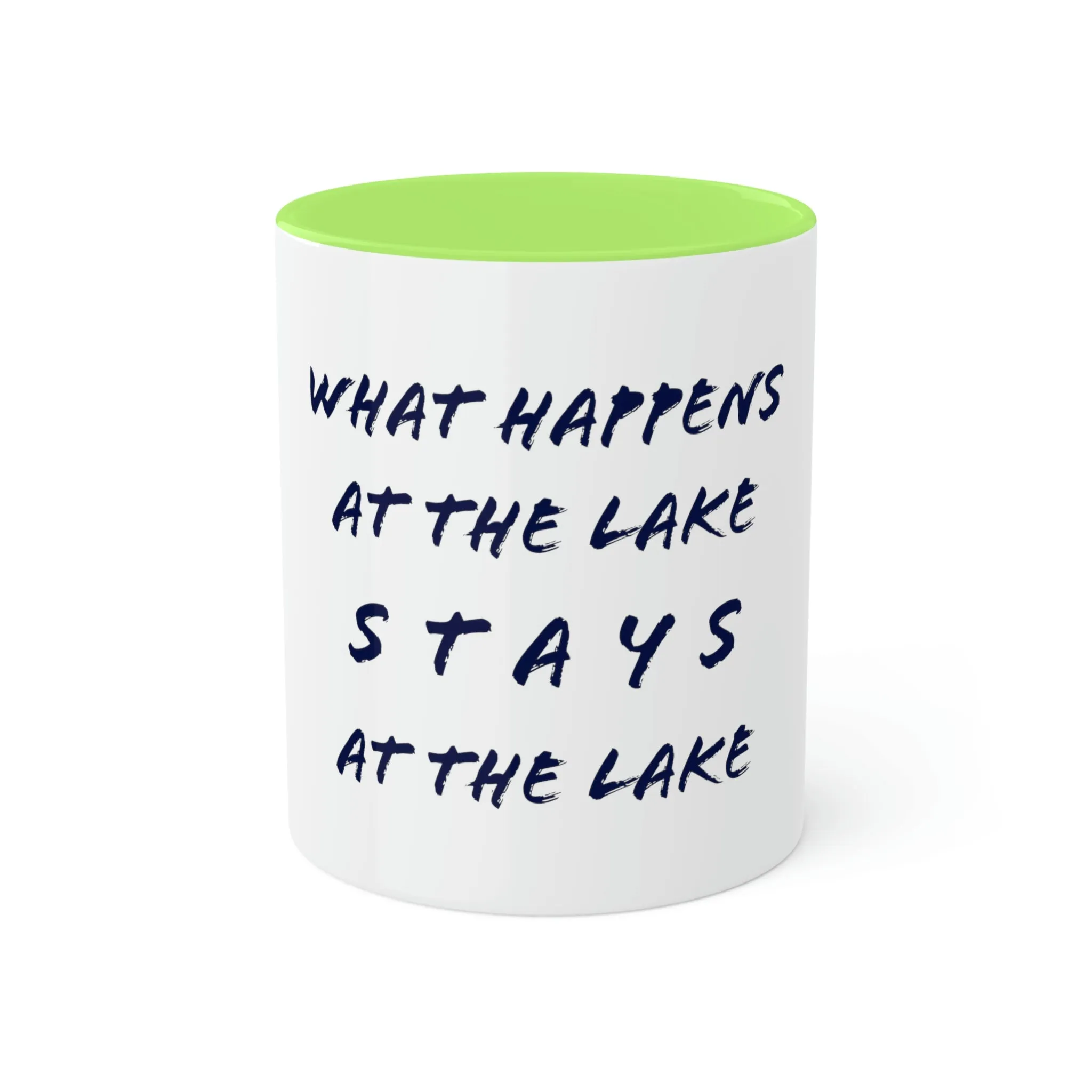 What Happens At The Lake - Colorful Mugs, 11oz