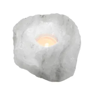 White Himalayan Salt Tealight Holder