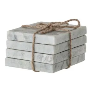 White Square Marble Coasters